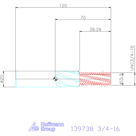 Garant Garant Master TM száras menetmaró süllyesztő lépcsővel 2×D 3/4-16