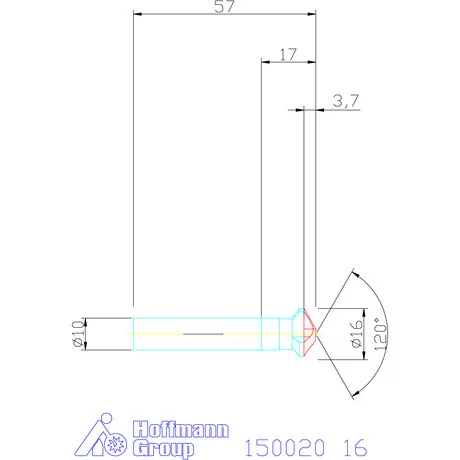 Garant Kúpsüllyesztő HSS 120° 16 mm
