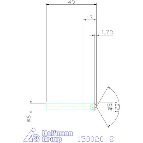 Garant Kúpsüllyesztő HSS 120° 8 mm