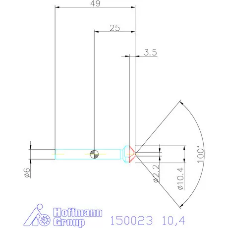 Garant Kúpsüllyesztő HSS 100° 10,4 mm