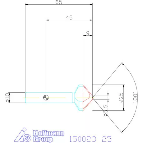 Garant Kúpsüllyesztő HSS 100° 25 mm