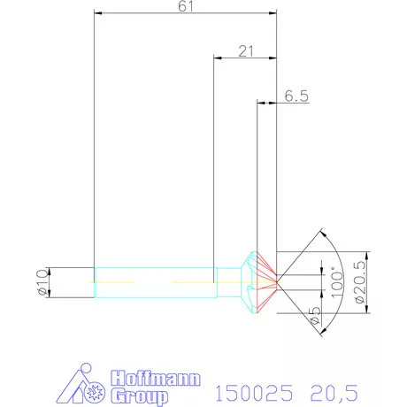 Garant Kúpsüllyesztő VHM 100° 20,5 mm