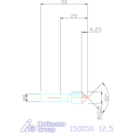 Garant Kúpsüllyesztő, egyélű 90° 12,5 mm