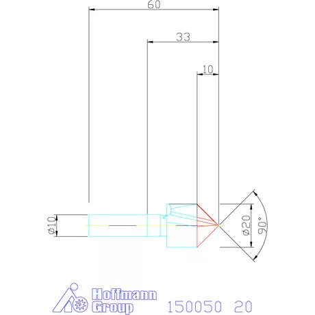 Garant Kúpsüllyesztő, egyélű 90° 20 mm