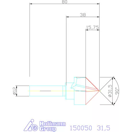 Garant Kúpsüllyesztő, egyélű 90° 31,5 mm