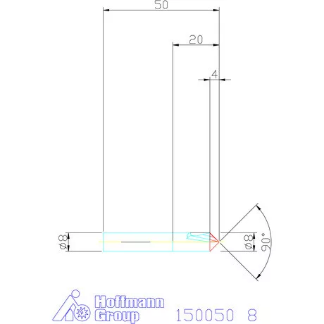 Garant Kúpsüllyesztő, egyélű 90° 8 mm