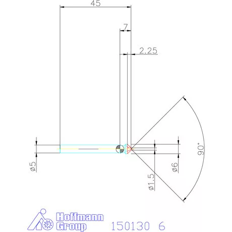 Garant Precíziós kúpsüllyesztő egyenlőtlen osztással 90° 6 mm