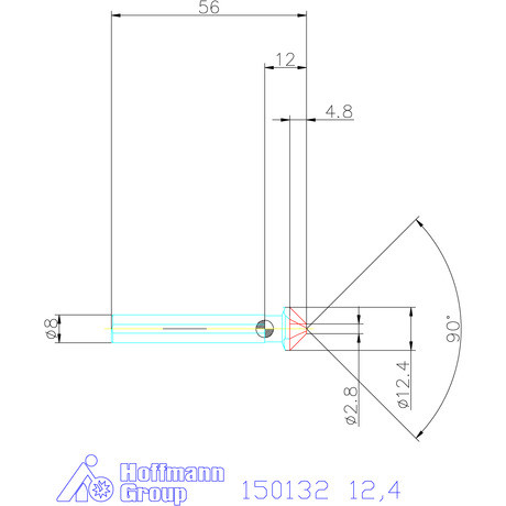 Garant Precíziós kúpsüllyesztő egyenlőtlen osztással és 3 befogófelülettel 90° 12,4 mm