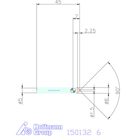 Garant Precíziós kúpsüllyesztő egyenlőtlen osztással és 3 befogófelülettel 90° 6 mm