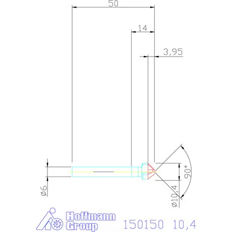 Garant Precíziós kúpsüllyesztő 90° 10,4 mm