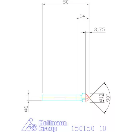 Garant Precíziós kúpsüllyesztő 90° 10 mm