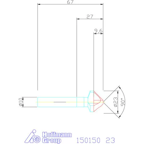 Garant Precíziós kúpsüllyesztő 90° 23 mm