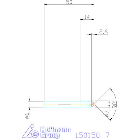 Garant Precíziós kúpsüllyesztő 90° 7 mm