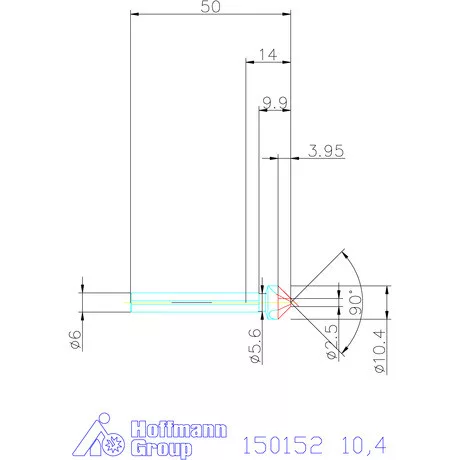 Garant Precíziós kúpsüllyesztő 90° 10,4 mm