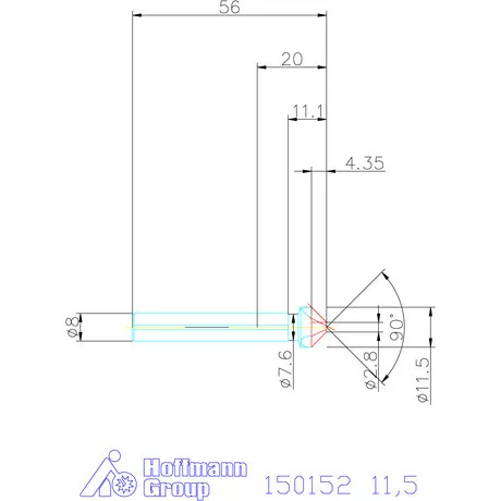 Garant Precíziós kúpsüllyesztő 90° 11,5 mm