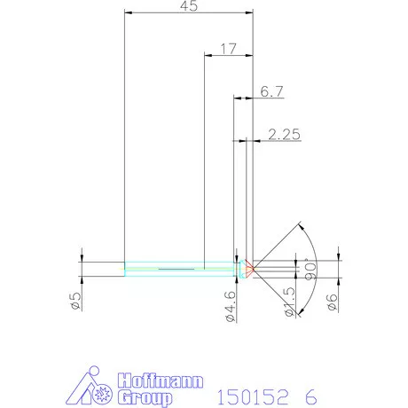 Garant Precíziós kúpsüllyesztő 90° 6 mm