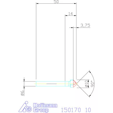 Garant Precíziós kúpsüllyesztő 90° 10 mm