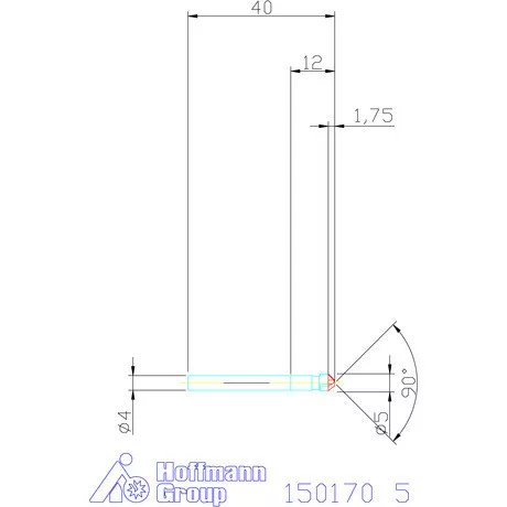Garant Precíziós kúpsüllyesztő 90° 5 mm
