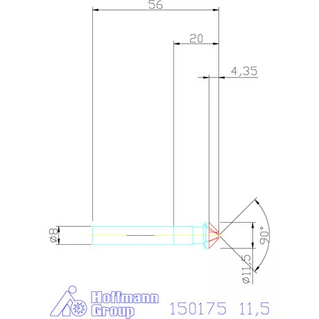 Holex Kúpsüllyesztő 90° 11,5 mm