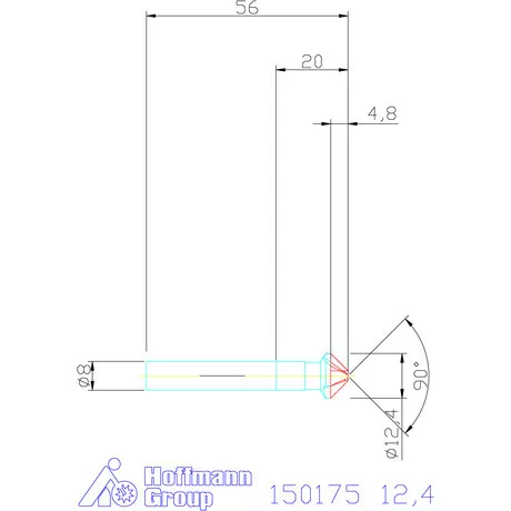 Holex Kúpsüllyesztő 90° 12,4 mm