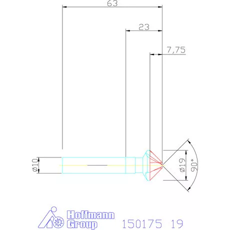Holex Kúpsüllyesztő 90° 19 mm