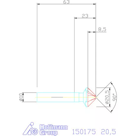 Holex Kúpsüllyesztő 90° 20,5 mm