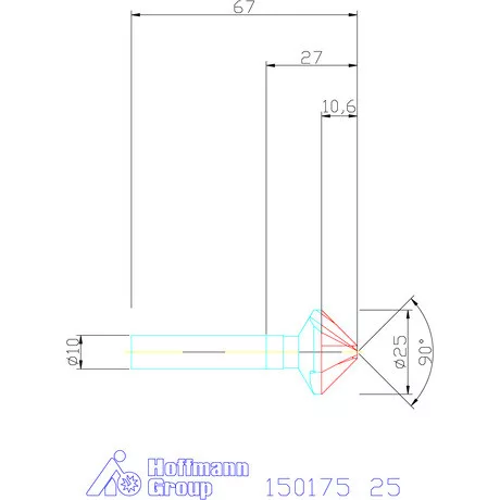 Holex Kúpsüllyesztő 90° 25 mm