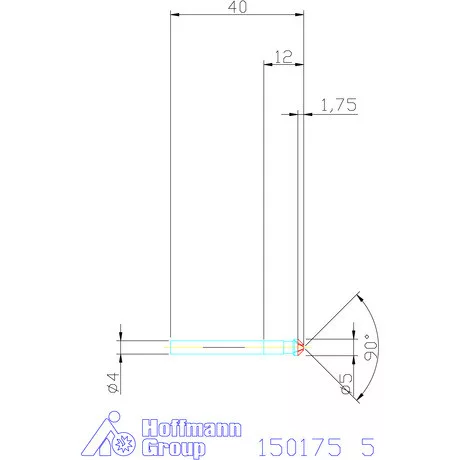 Holex Kúpsüllyesztő 90° 5 mm