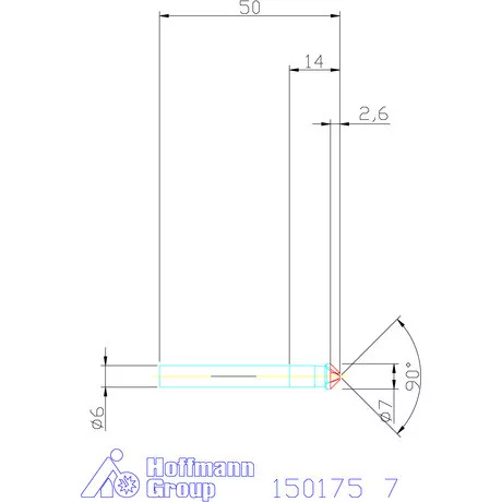 Holex Kúpsüllyesztő 90° 7 mm