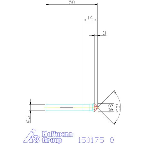 Holex Kúpsüllyesztő 90° 8 mm