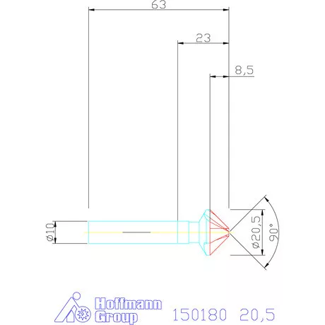 Holex Kúpsüllyesztő 90° 20,5 mm