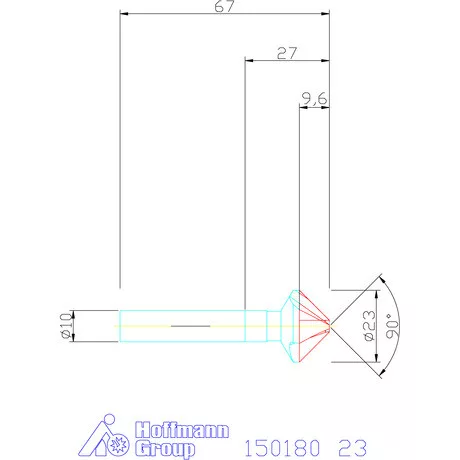 Holex Kúpsüllyesztő 90° 23 mm
