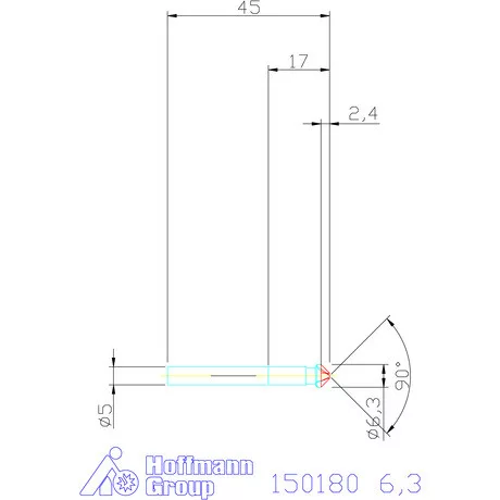 Holex Kúpsüllyesztő 90° 6,3 mm