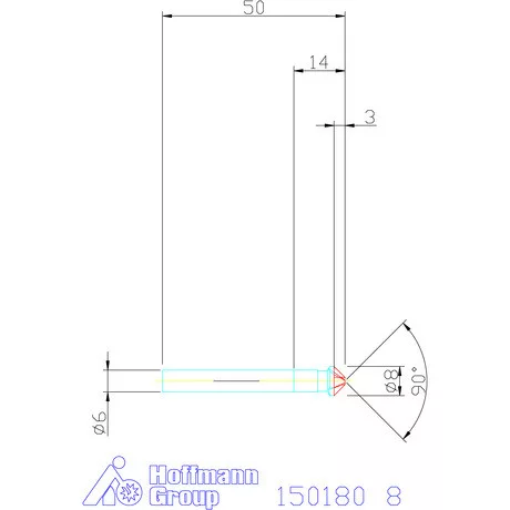 Holex Kúpsüllyesztő 90° 8 mm