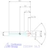 Holex Holex Pro Steel precíziós kúpsüllyesztő egyenlőtlen osztással és 3 befogófelülettel 90° 16,5 mm