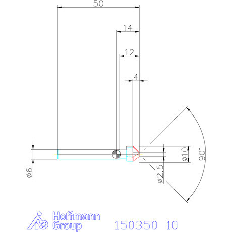 Garant Garant Master Steel HT precíziós kúpsüllyesztő egyenlőtlen osztással 90° 10 mm