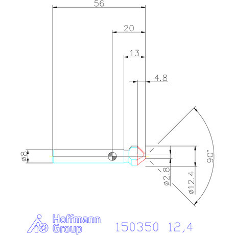 Garant Garant Master Steel HT precíziós kúpsüllyesztő egyenlőtlen osztással 90° 12,4 mm