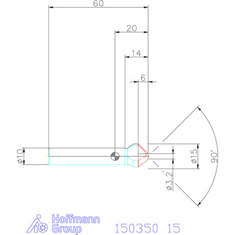Garant Garant Master Steel HT precíziós kúpsüllyesztő egyenlőtlen osztással 90° 15 mm
