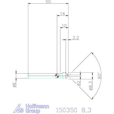 Garant Garant Master Steel HT precíziós kúpsüllyesztő egyenlőtlen osztással 90° 8,3 mm
