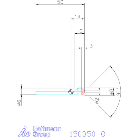 Garant Garant Master Steel HT precíziós kúpsüllyesztő egyenlőtlen osztással 90° 8 mm
