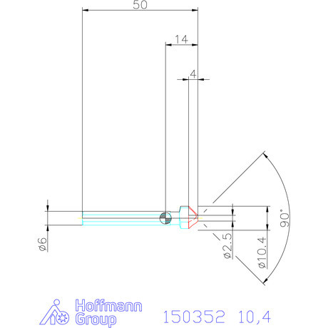 Garant Garant Master Steel HT precíziós kúpsüllyesztő egyenlőtlen osztással és 3 befogófelülettel 90° 10,4 mm