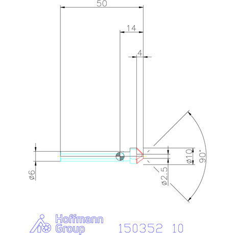Garant Garant Master Steel HT precíziós kúpsüllyesztő egyenlőtlen osztással és 3 befogófelülettel 90° 10 mm
