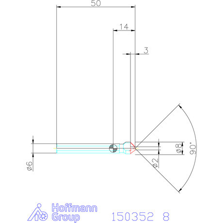 Garant Garant Master Steel HT precíziós kúpsüllyesztő egyenlőtlen osztással és 3 befogófelülettel 90° 8 mm