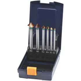   Precíziós kúpsüllyesztő készlet 3 befogófelülettel, hosszú 150376 sz., kazettában 90° 6