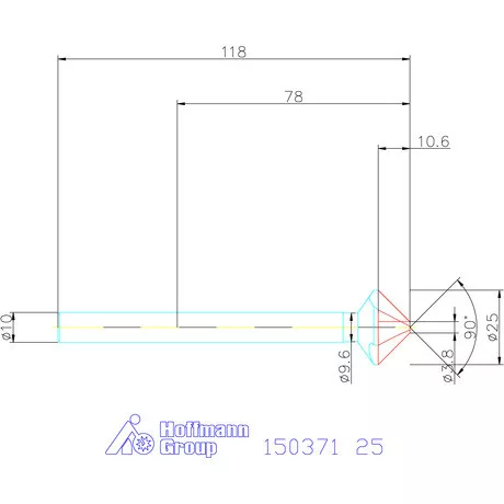 Garant Precíziós kúpsüllyesztő, hosszú 90° 25 mm