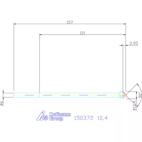 Garant Precíziós kúpsüllyesztő, extra hosszú 90° 10,4 mm