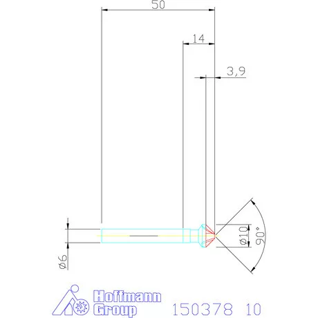 Garant Precíziós kúpsüllyesztő 90° 10 mm