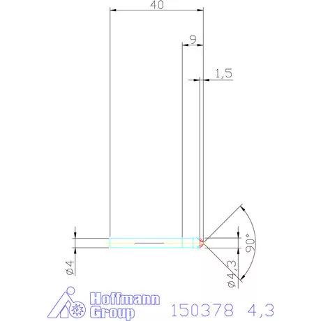 Garant Precíziós kúpsüllyesztő 90° 4,3 mm