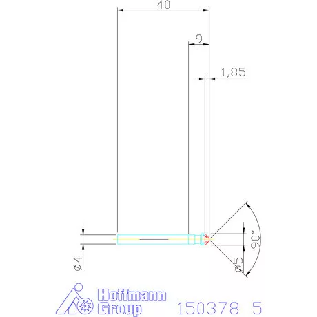 Garant Precíziós kúpsüllyesztő 90° 5 mm