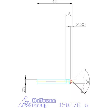 Garant Precíziós kúpsüllyesztő 90° 6 mm
